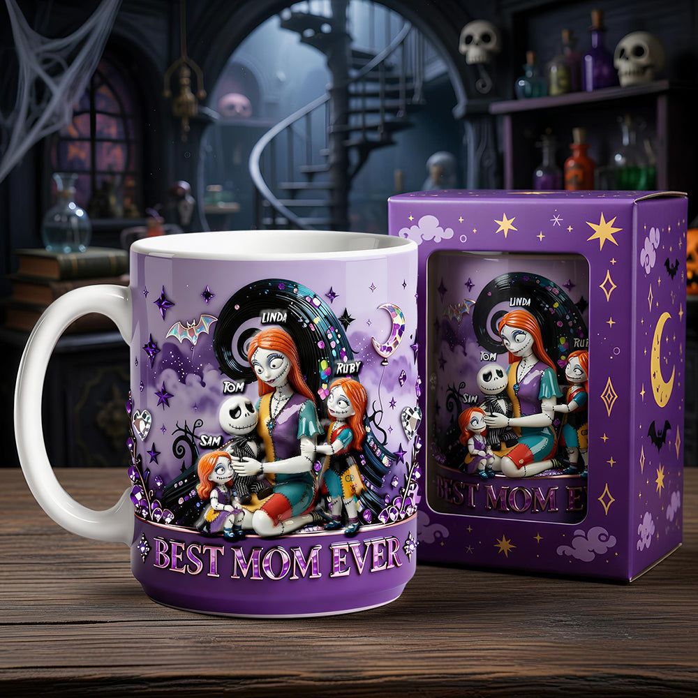 Personalized Spooky Best Mom Ever Coffee Mug Gift for Mom Mug GradoCreations