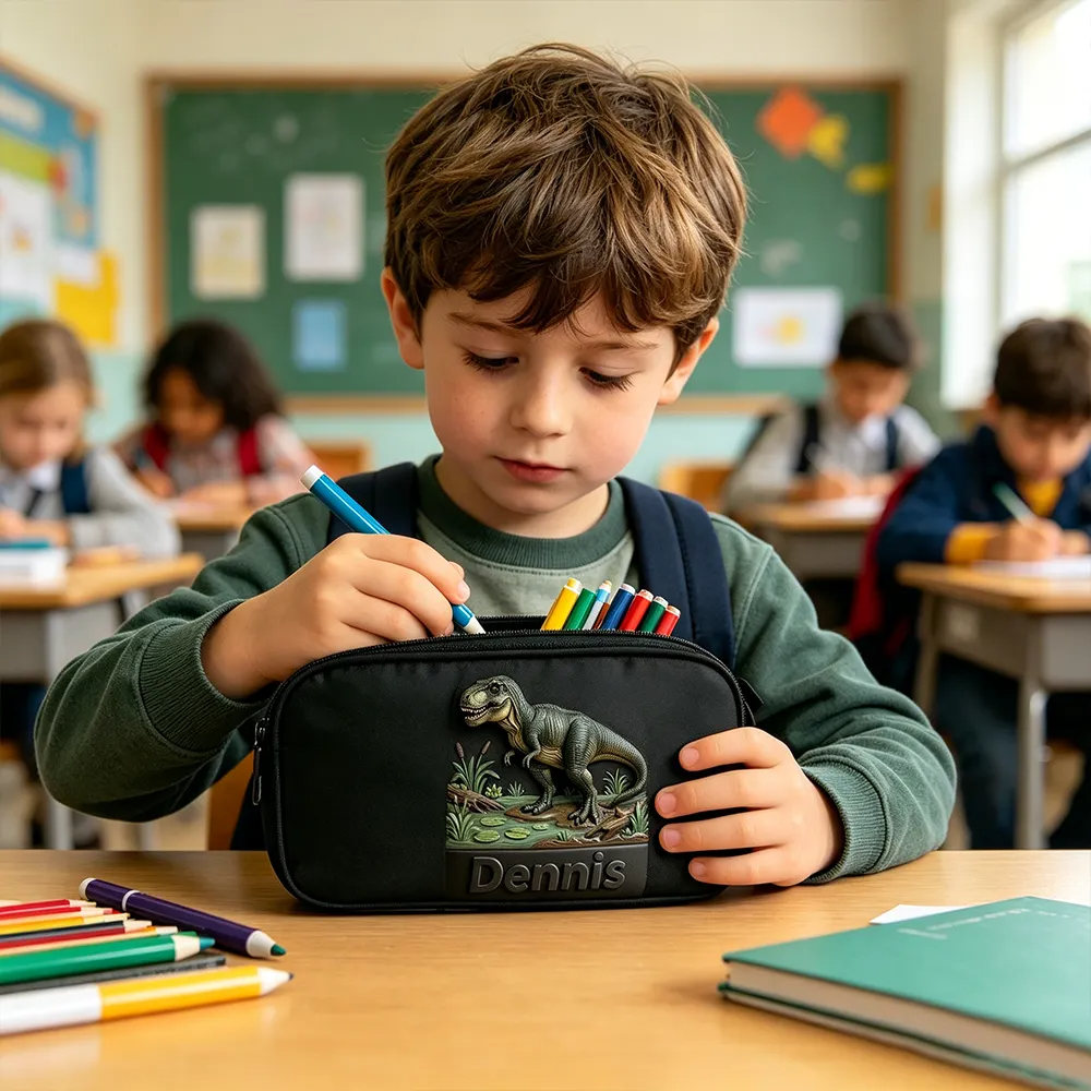 Personalized T Rex Dinosaur Backpack Set for Kids - Back to School Gift