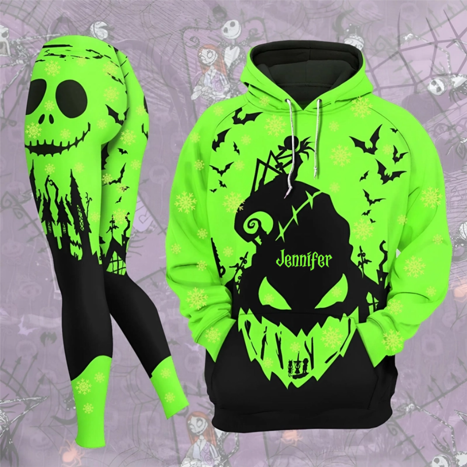 Personalized Spooky Boogie Man Hoodie & Leggings Set Gift for Her