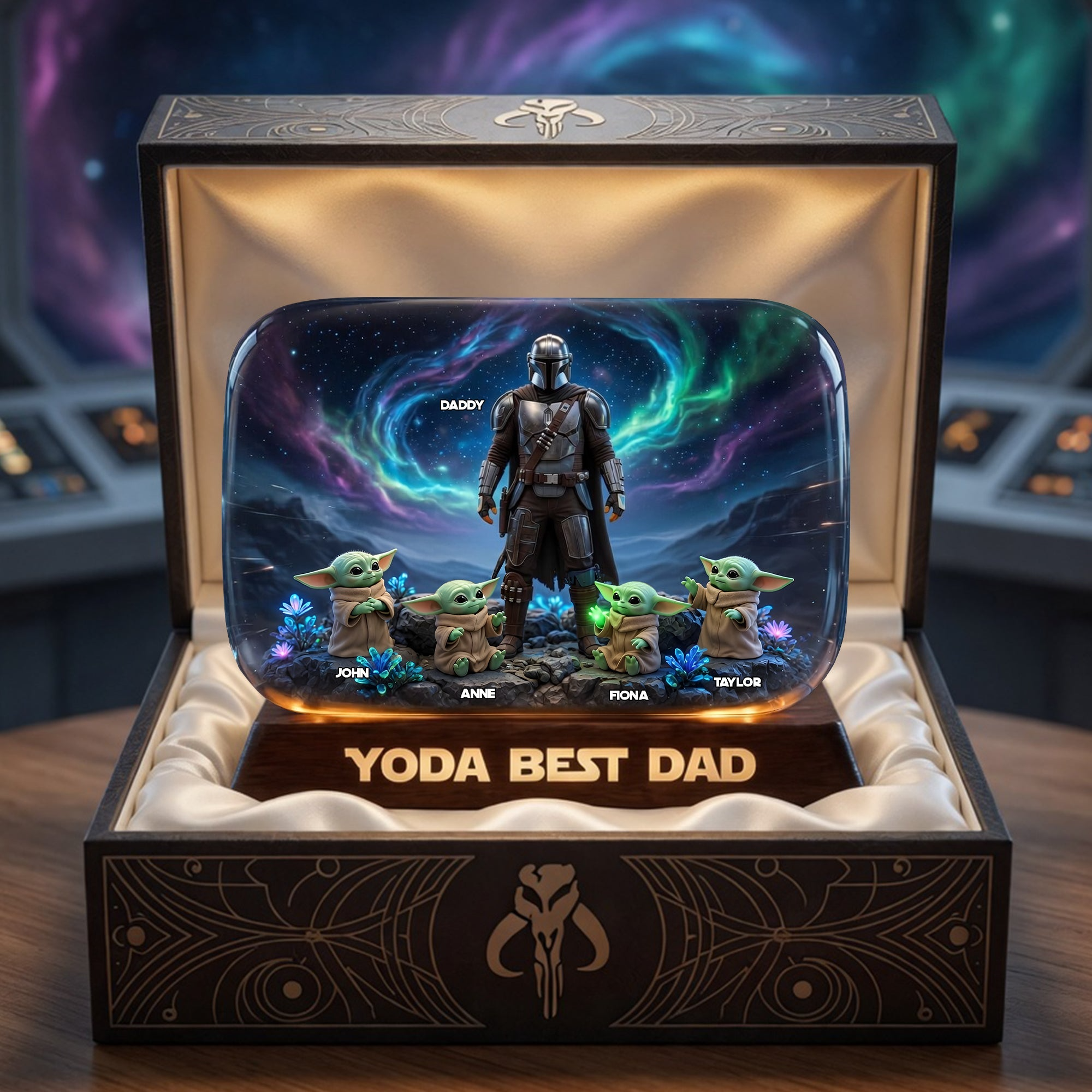 Personalized Acrylic Plaque Yoda Best Dad Ever Gift for Father’s Day
