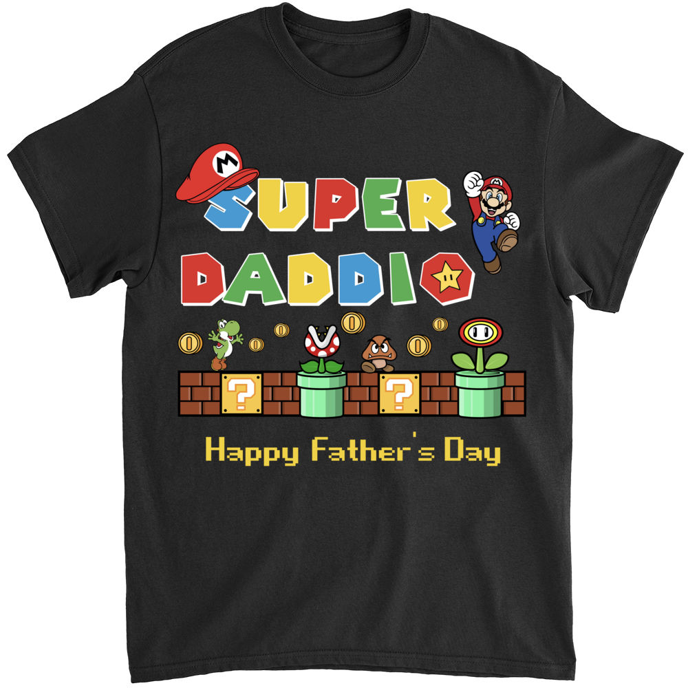 Personalized Super Daddio Shirt Gift for Dad | Cotton Apparel
