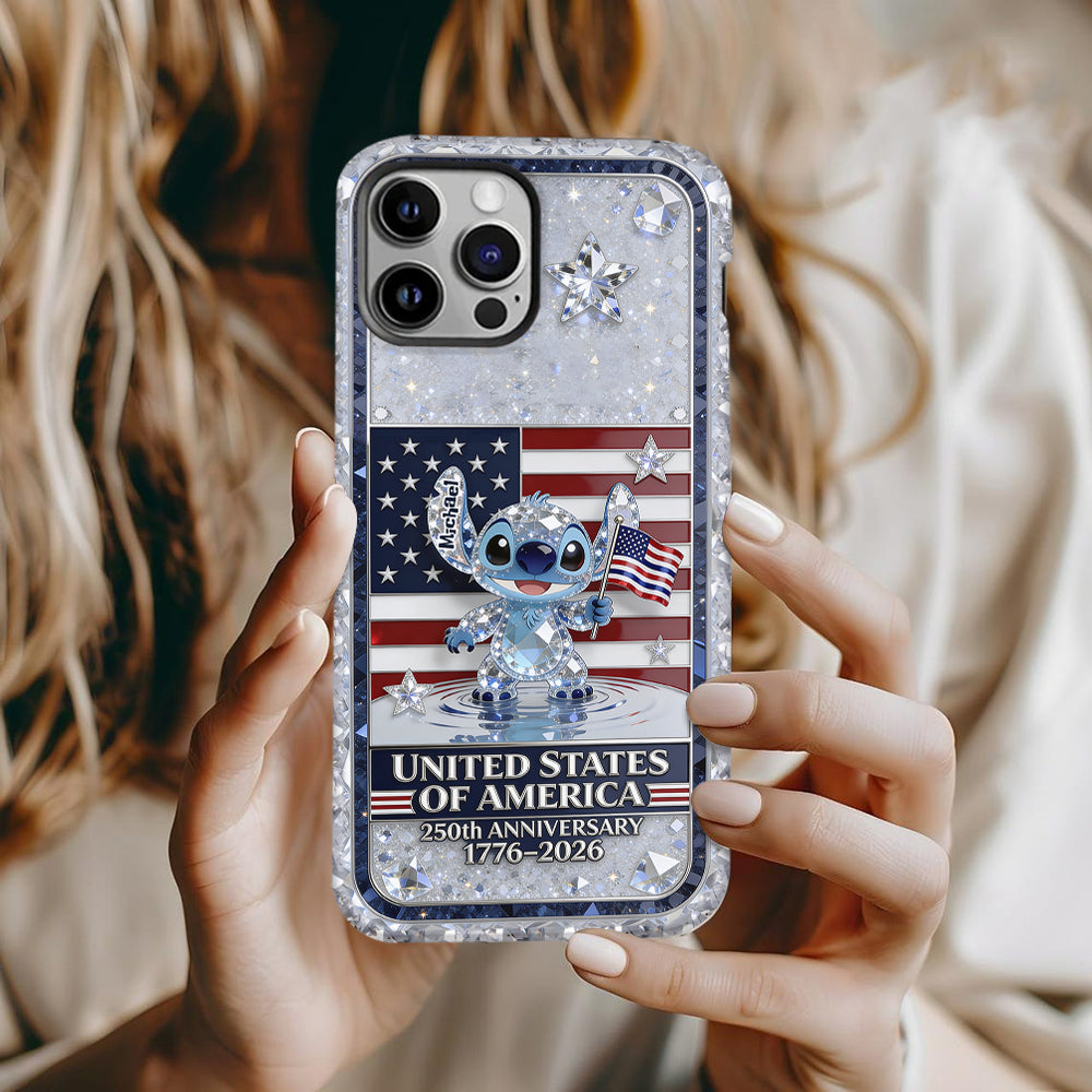 Personalized 250th Anniversary USA Phone Case Gift for Movie Fans