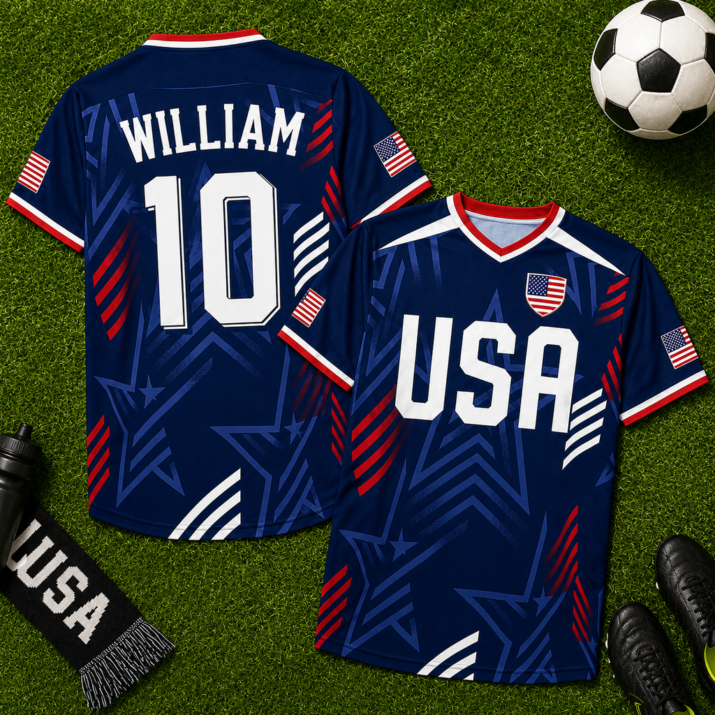 Personalized Soccer Jersey USA Home Team Gift for Football Fans