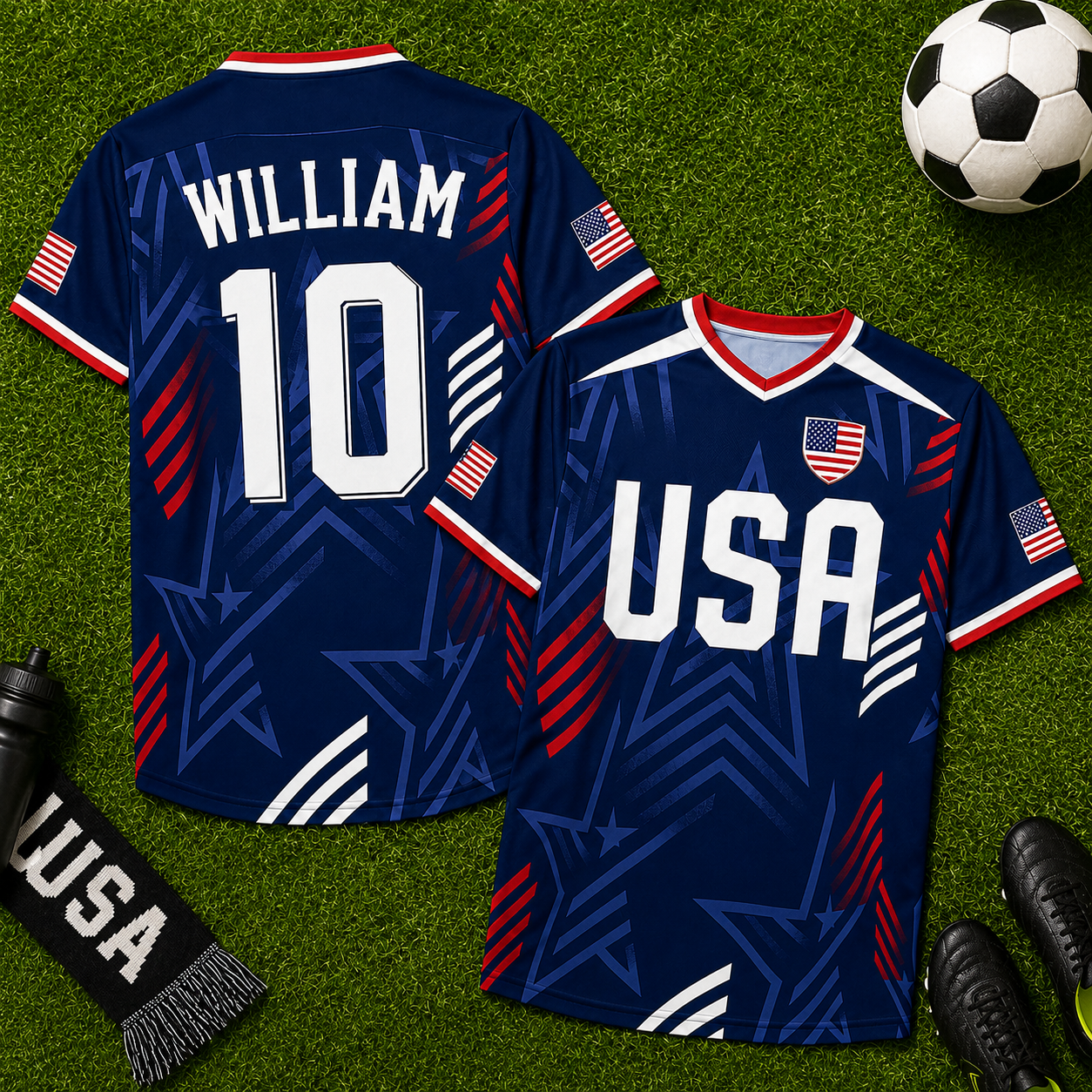 Personalized Soccer Jersey USA Home Team Gift for Football Fans