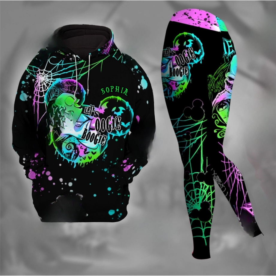 Personalized Spooky Boogie Man Hoodie and Leggings Set Gift for Halloween or Christmas
