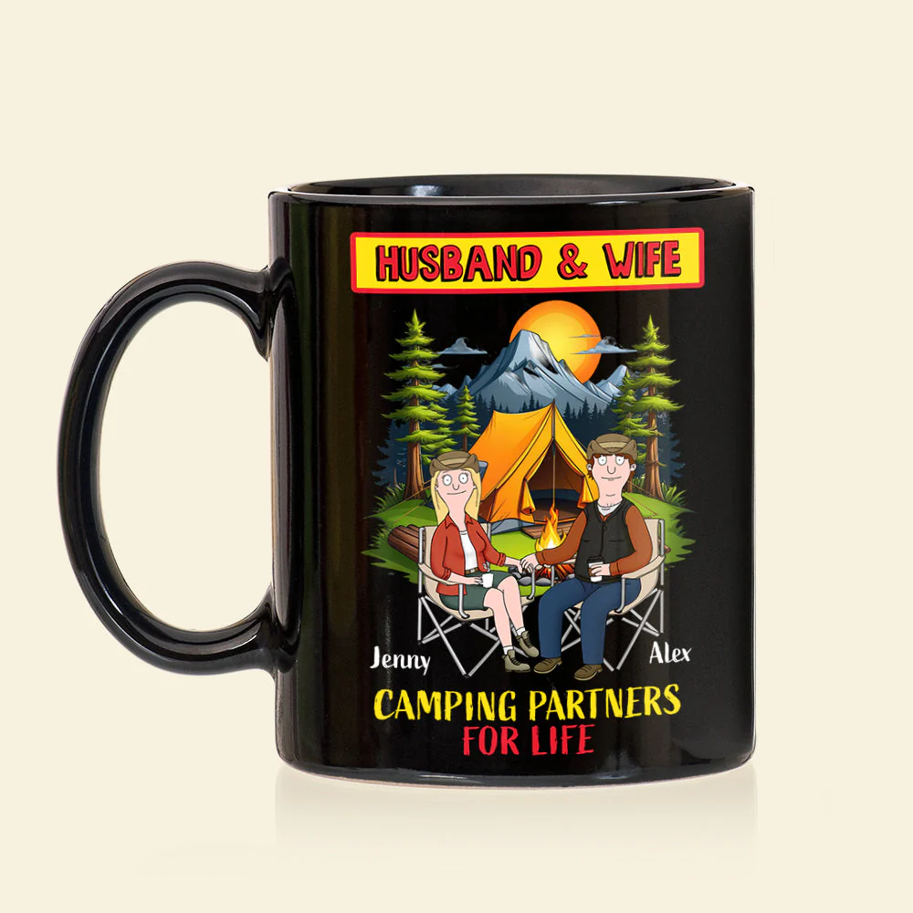 Personalized Camping Mug for Husband & Wife | Couples Gift
