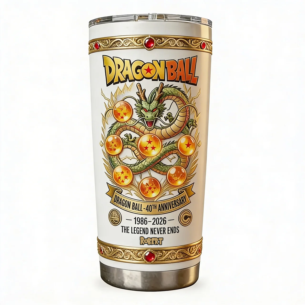 Personalized Dragon Ball Tumbler 40th Anniversary Gift for Movie Fans