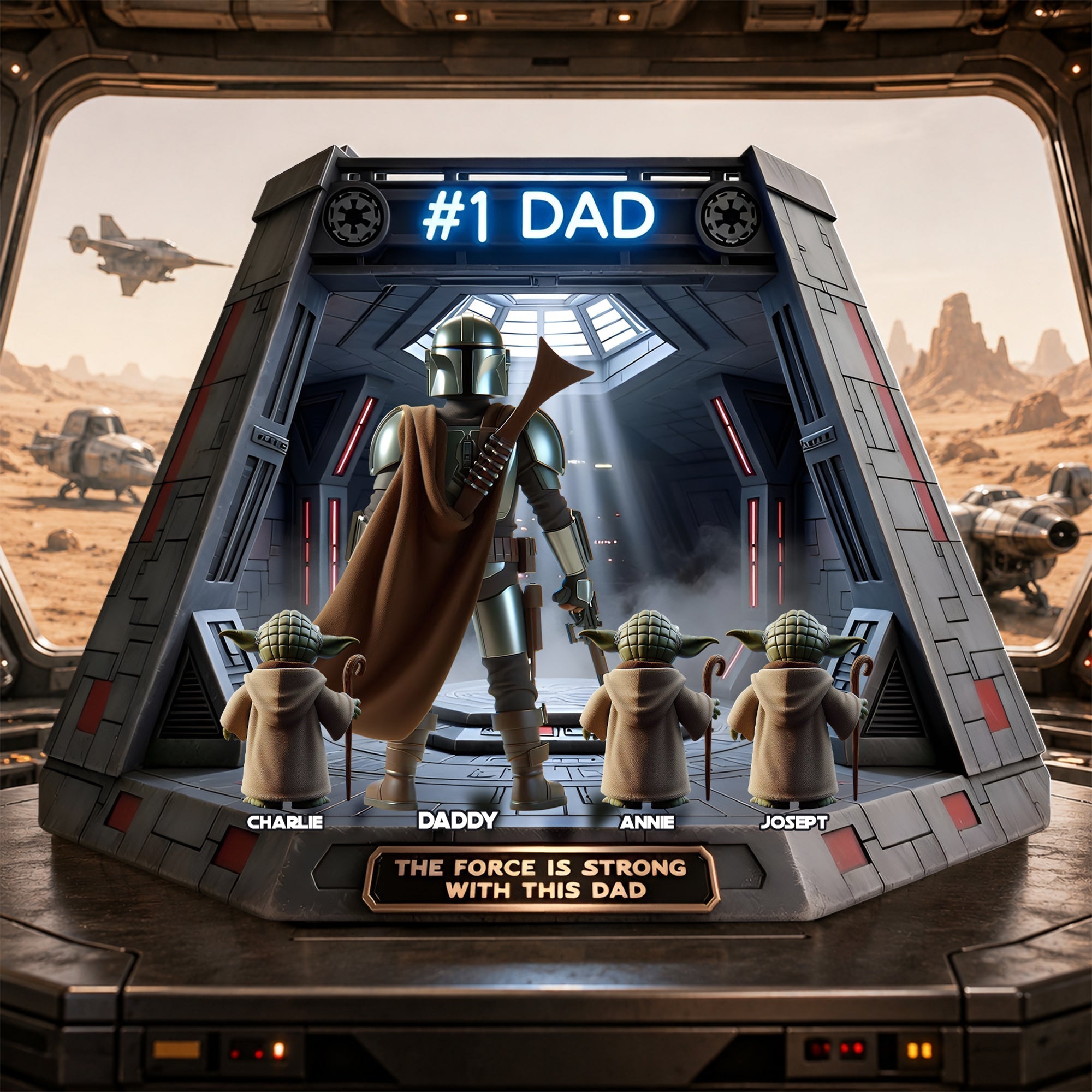 Personalized Acrylic Plaque with Star Wars Theme for Dad - Unique Gift Acrylic Plaque GradoCreations