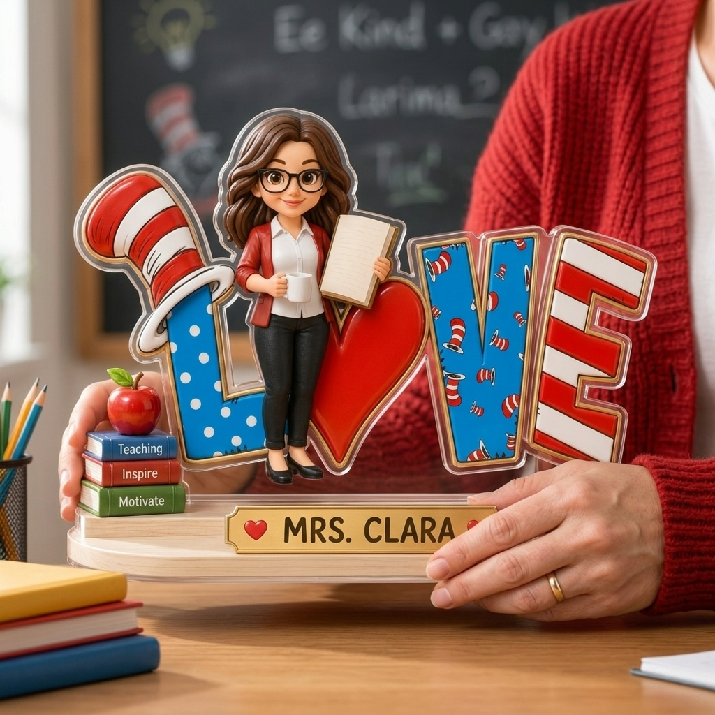 Personalized Acrylic Plaque for Teacher Gift | Custom Keepsake