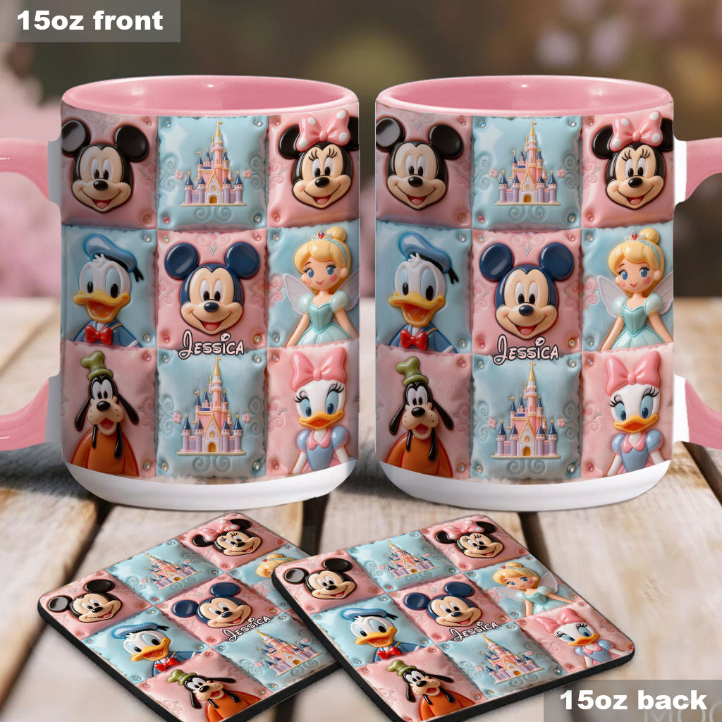 Personalized Disney-Themed Accent Mug Custom Name Gift for Kids & Family