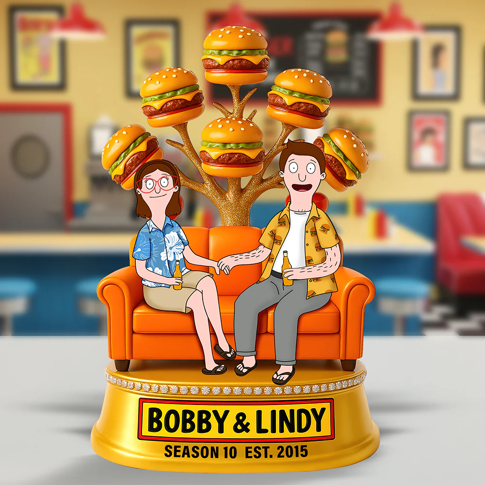 Personalized Burger Couple Acrylic Plaque Perfect Gift for Anniversary