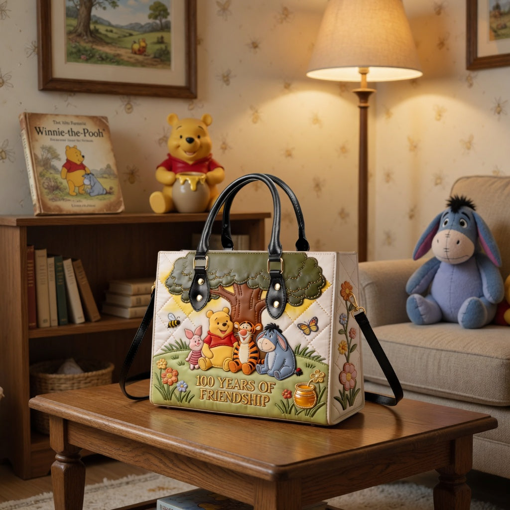 Personalized Leather Handbag 100 Years of Friendship Gift for Her