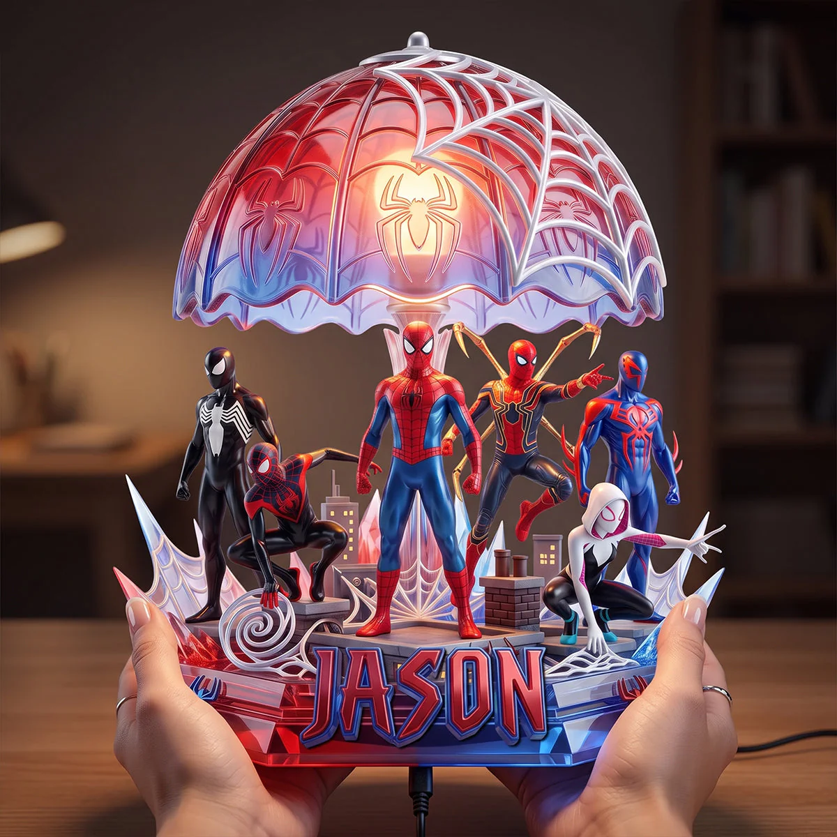 Personalized Superhero Acrylic Light Box Custom Name Gift for Kids Acrylic Light Box GradoCreations