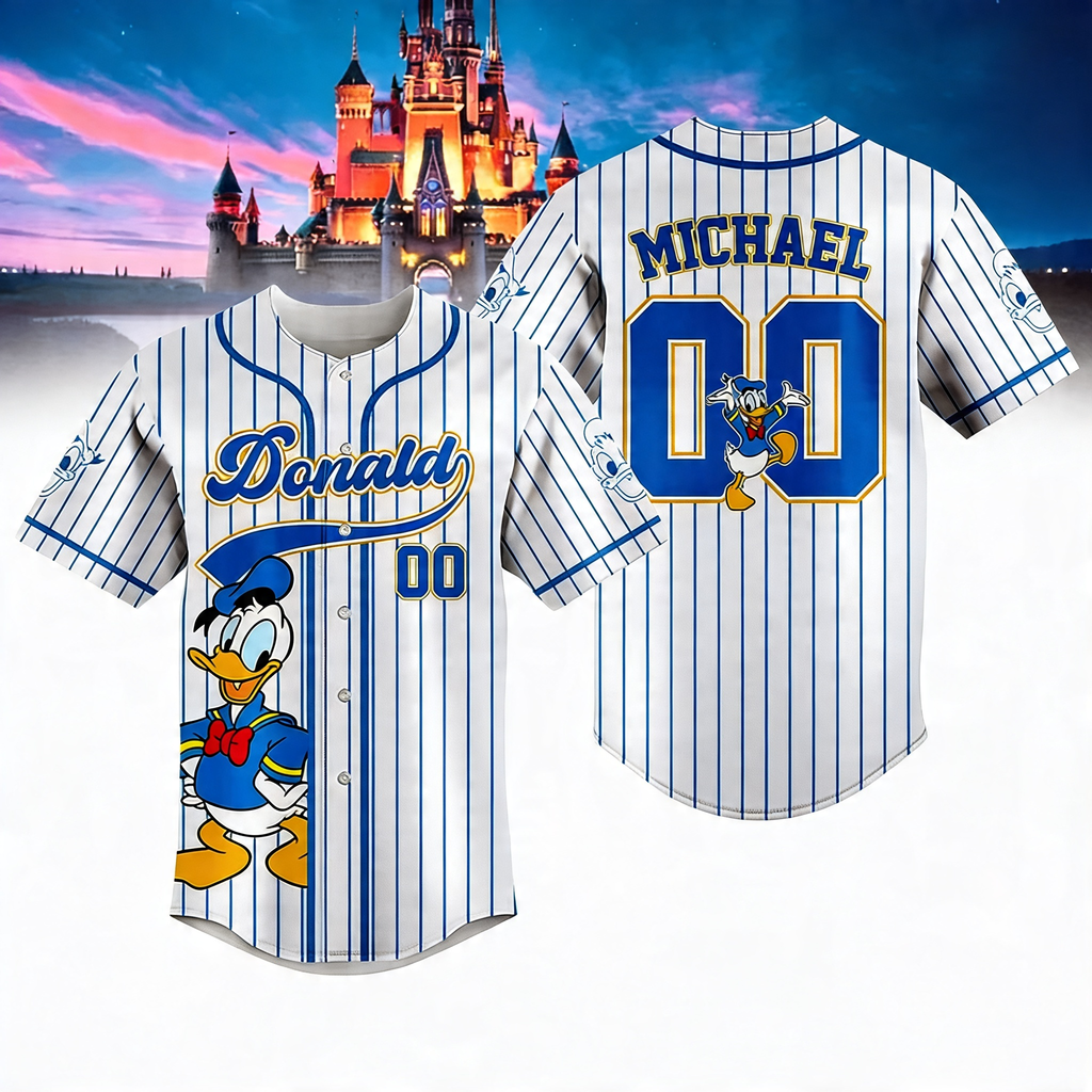 Personalized Mickey Mouse Baseball Jersey Custom Gift for Movie Fans Baseball Jersey GradoCreations
