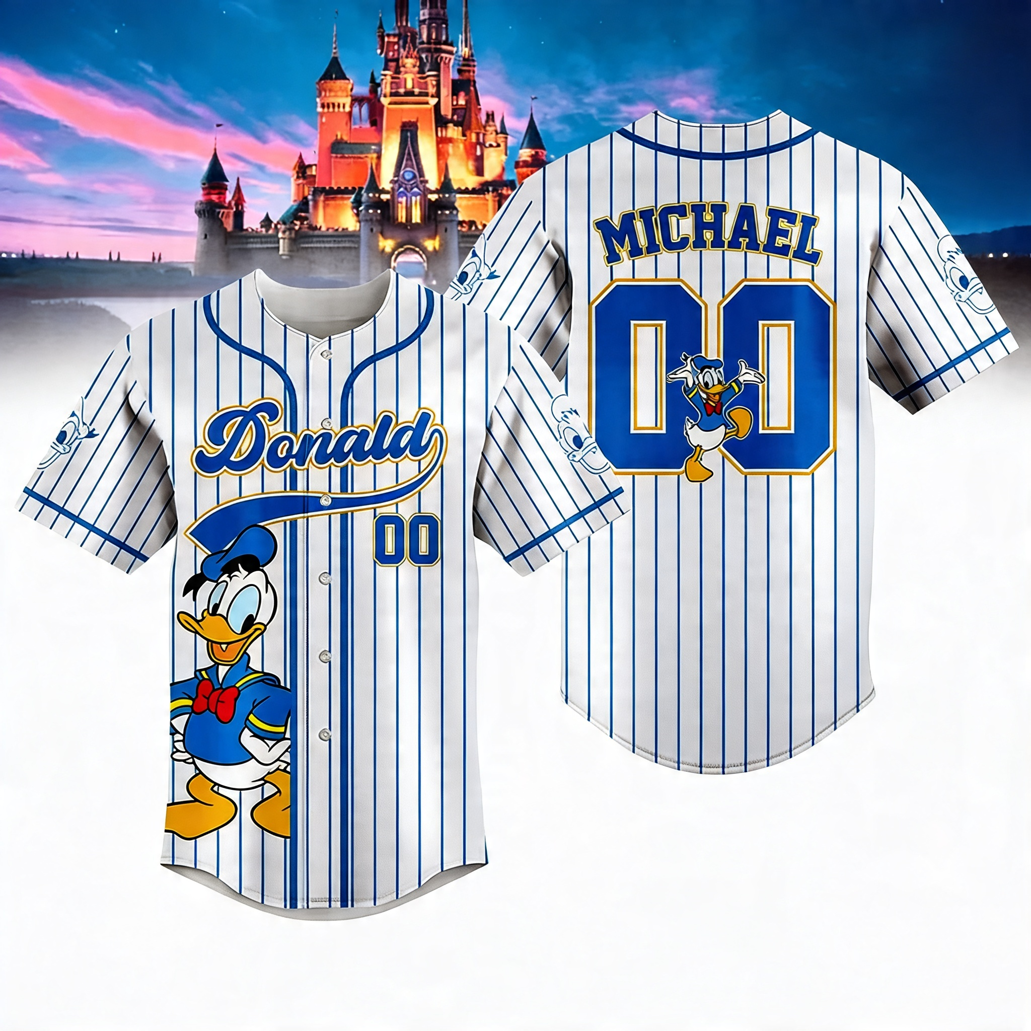 Personalized Mickey Mouse Baseball Jersey Custom Gift for Movie Fans Baseball Jersey GradoCreations