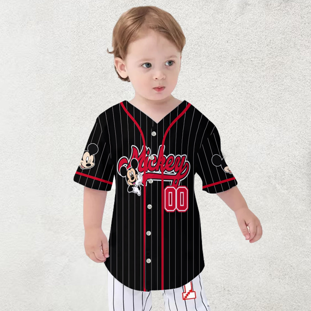 Personalized Mickey Mouse Baseball Jersey Custom Name Gift for Movie Fans