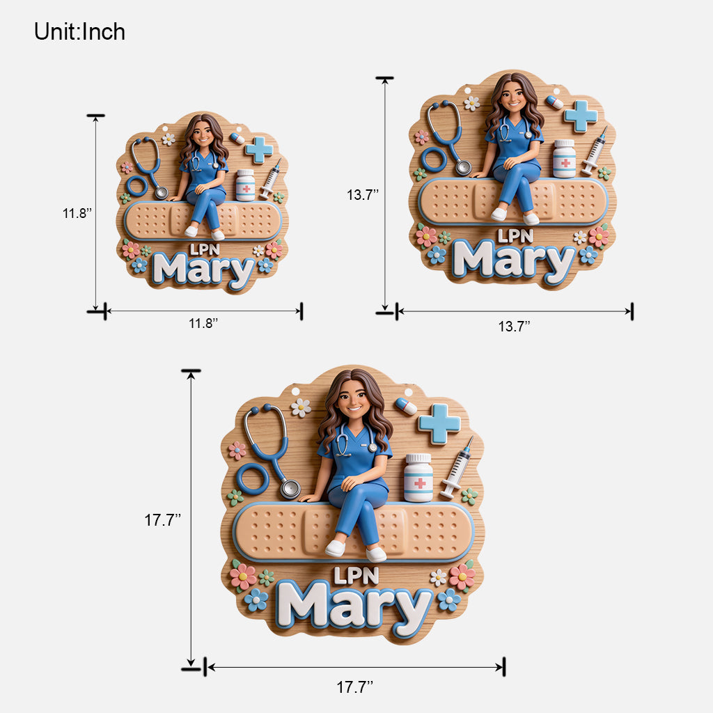Personalized Nurse Welcome Sign Custom Shaped Wood Gift