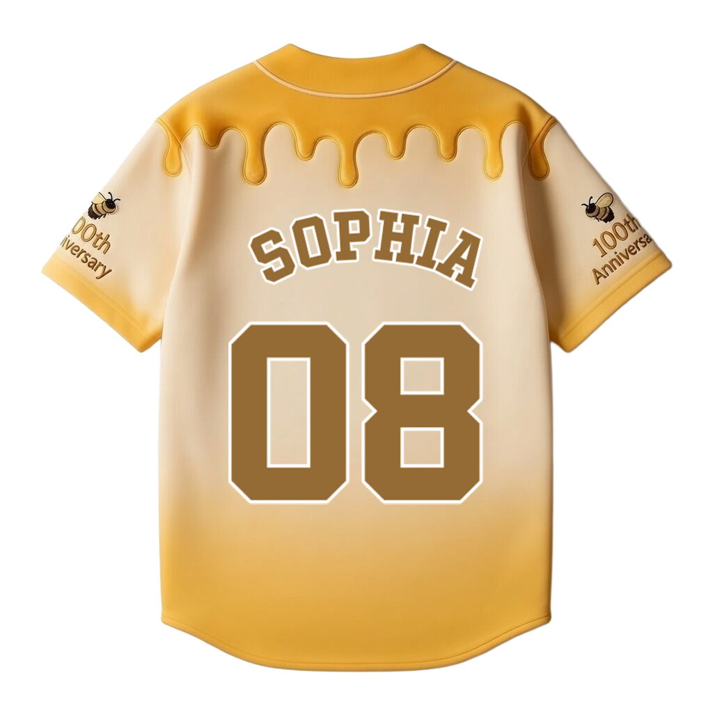 Personalized Pooh Bear Baseball Jersey Custom Name Gift for Kids & Adults Baseball Jersey GradoCreations