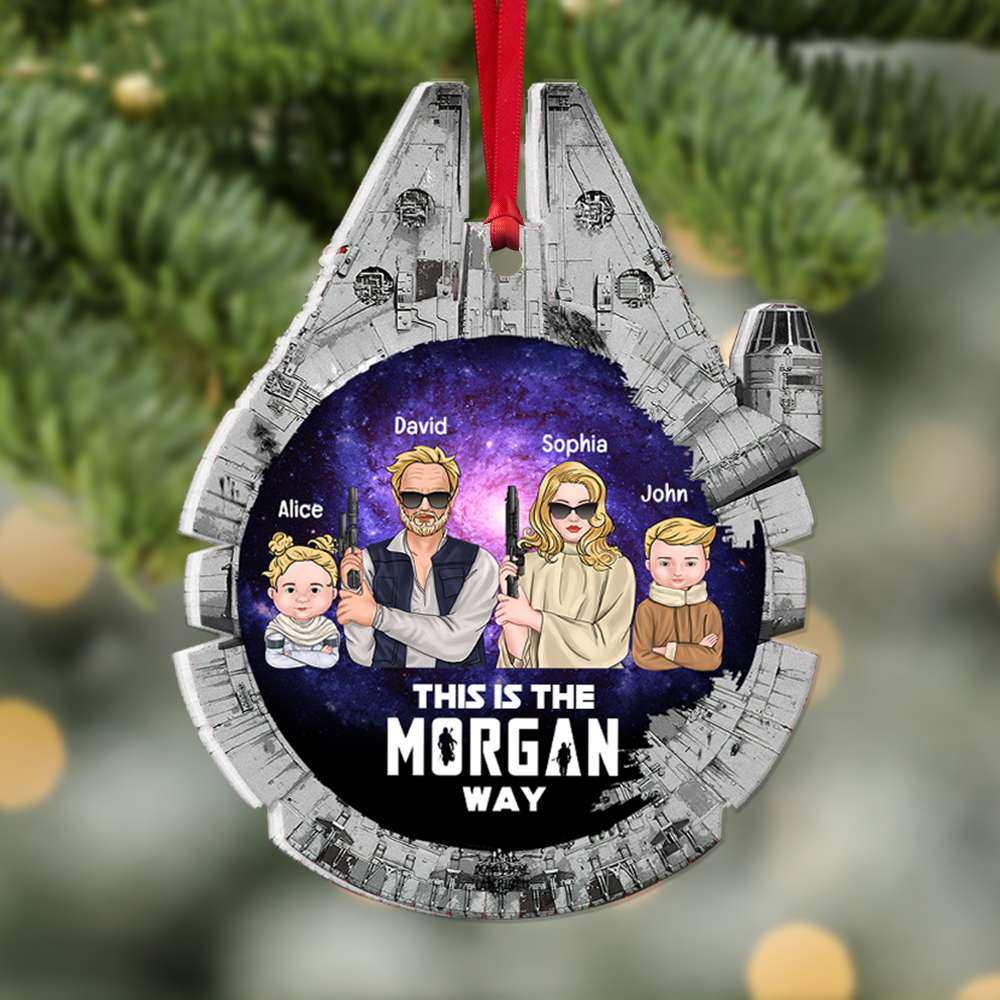 Personalized Galaxy Star Acrylic Ornament Custom Family Gift
