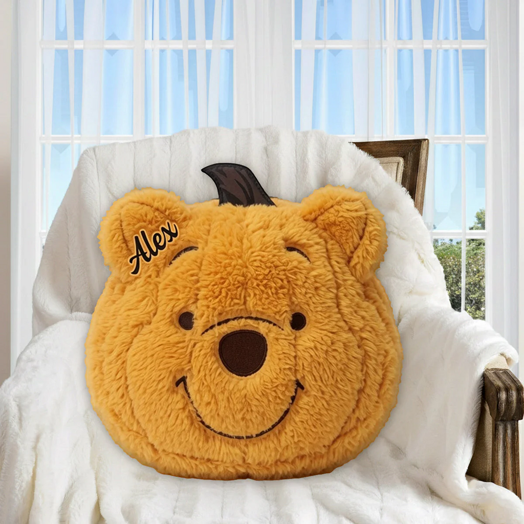 Personalized Honey Bear Shaped Pillow Custom Name Gift for Movie Fans Pillow GradoCreations