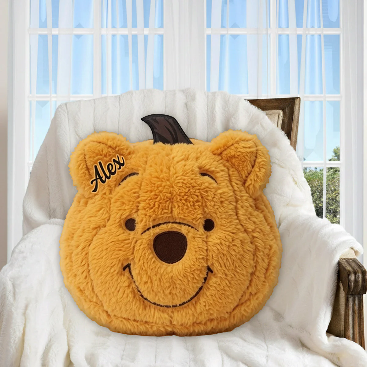 Personalized Honey Bear Shaped Pillow Custom Name Gift for Movie Fans Pillow GradoCreations