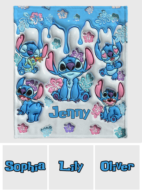 Personalized 3D Effect Blanket Cute Cartoon Design Gift for Kids