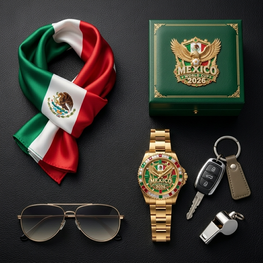 Personalized Mexico Soccer Team Men's Wrist Watch for Fans