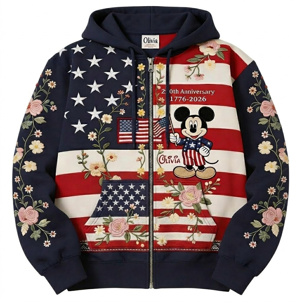 Personalized Independence Day AOP Shirt with Mickey Mouse Gift for Movie Fans