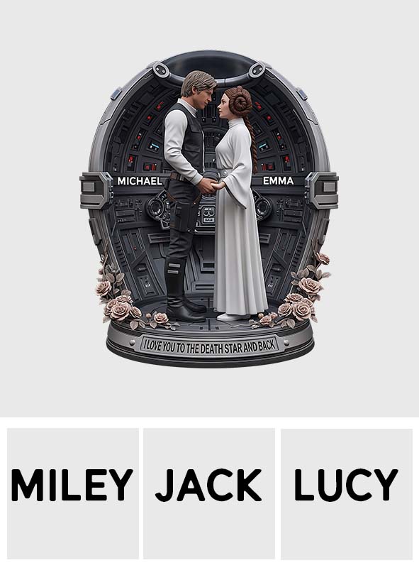 Personalized Acrylic Plaque Love You To The Death Star Gift for Couples