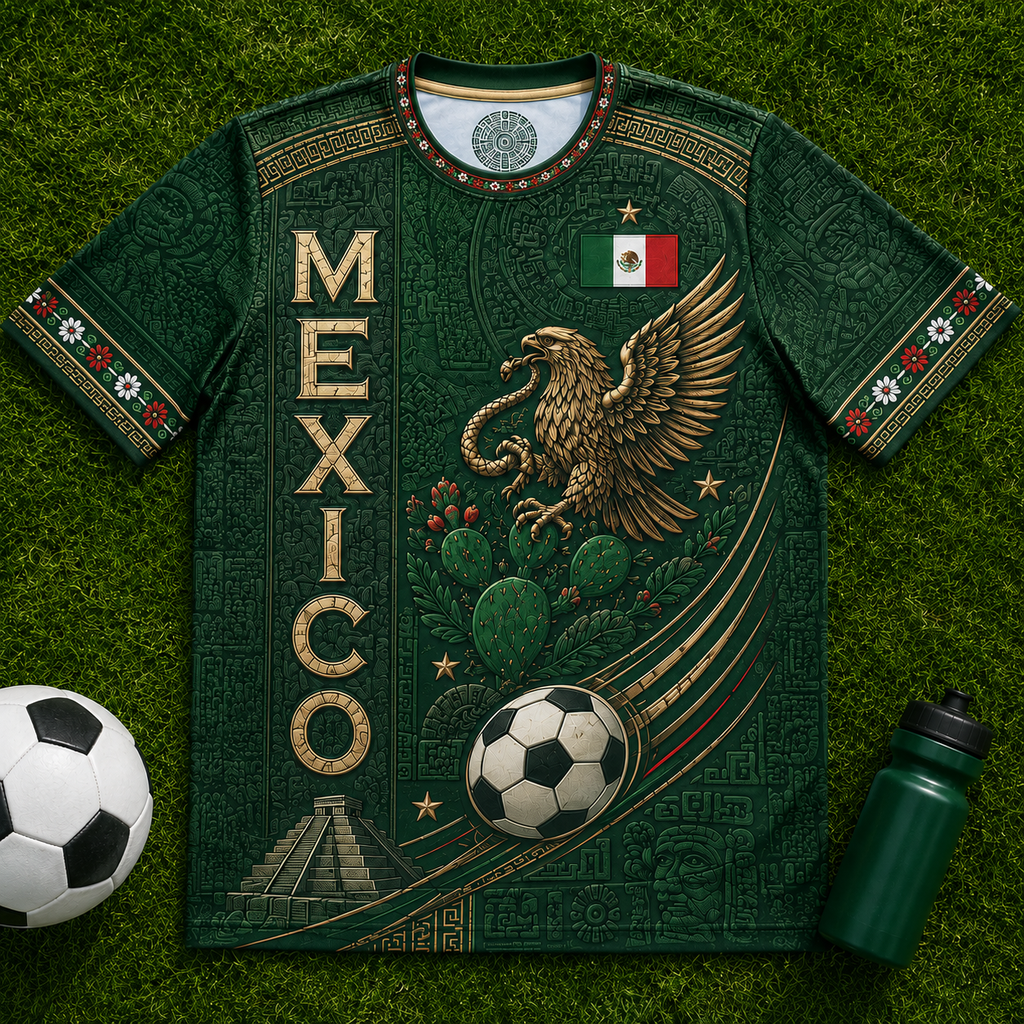 Personalized Mexico Soccer Jersey Custom Name Gift for Football Fans