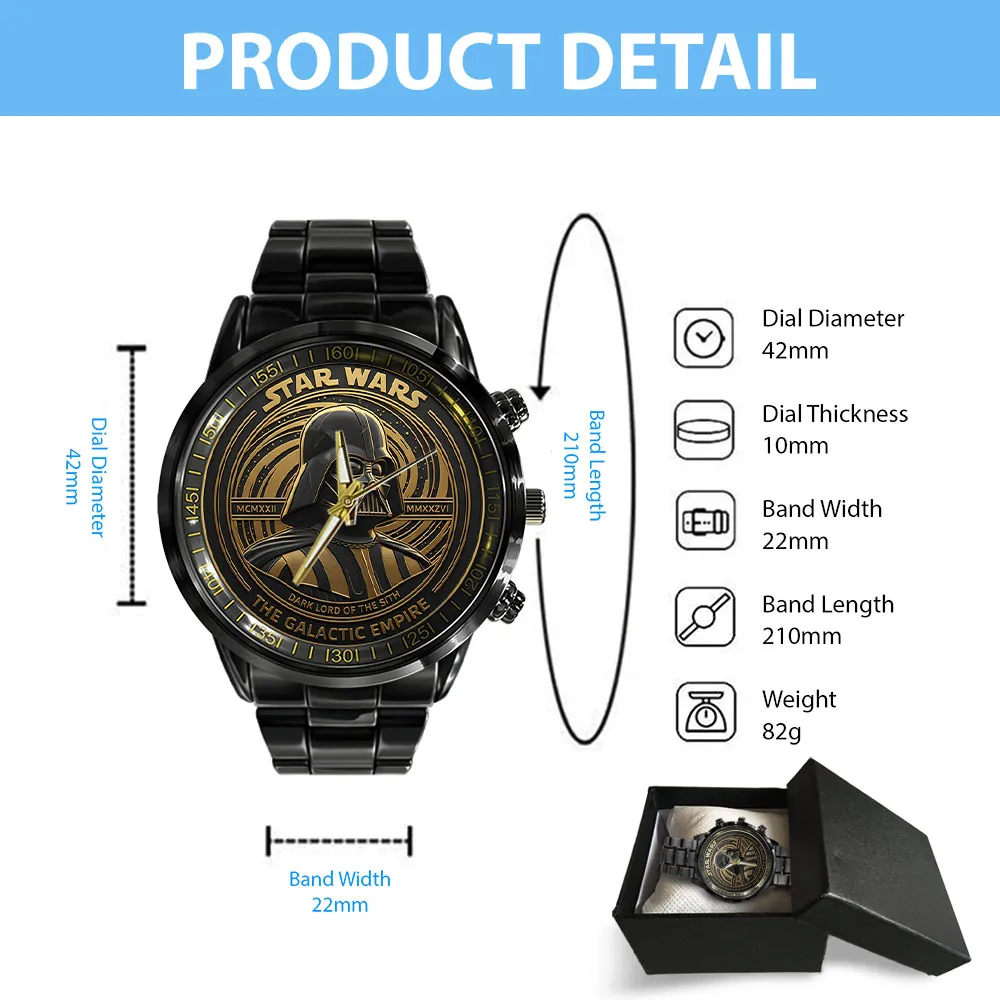 Personalized Star Wars Dark Lord Watch Custom Name Gift for Him
