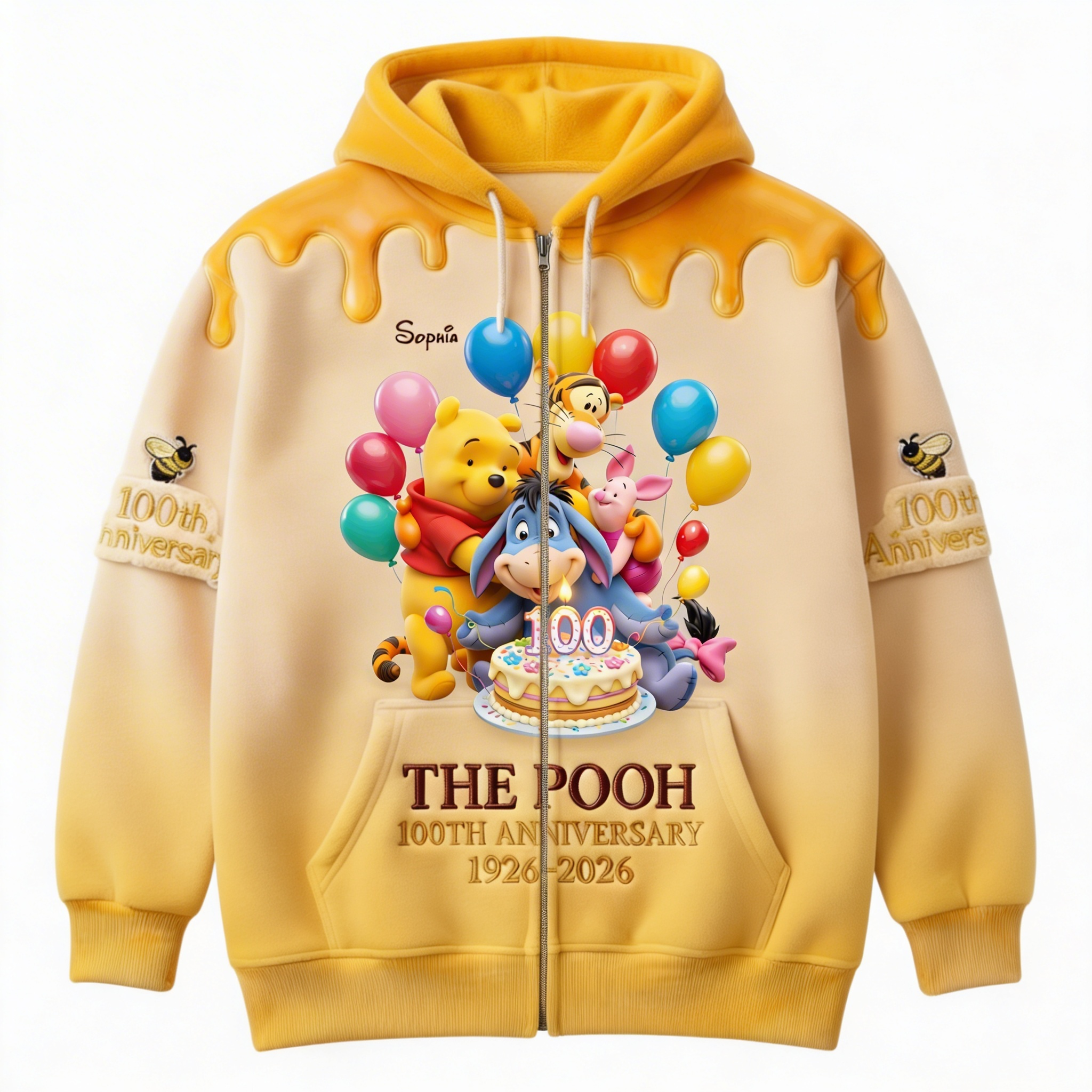 Personalized All Over Shirt for Pooh 100th Anniversary Gift
