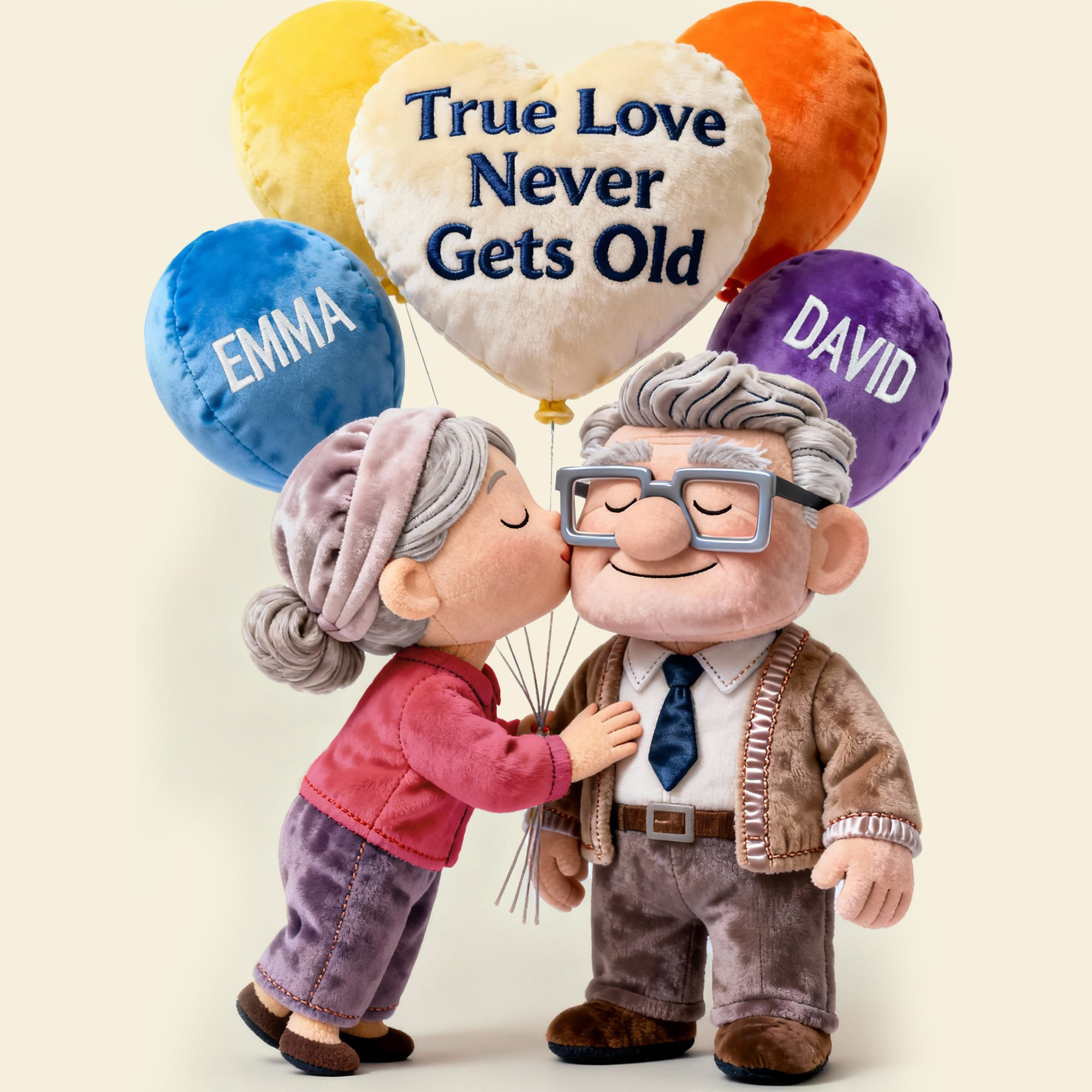Personalized Heart-Shaped Pillow Custom Name Gift for Couples