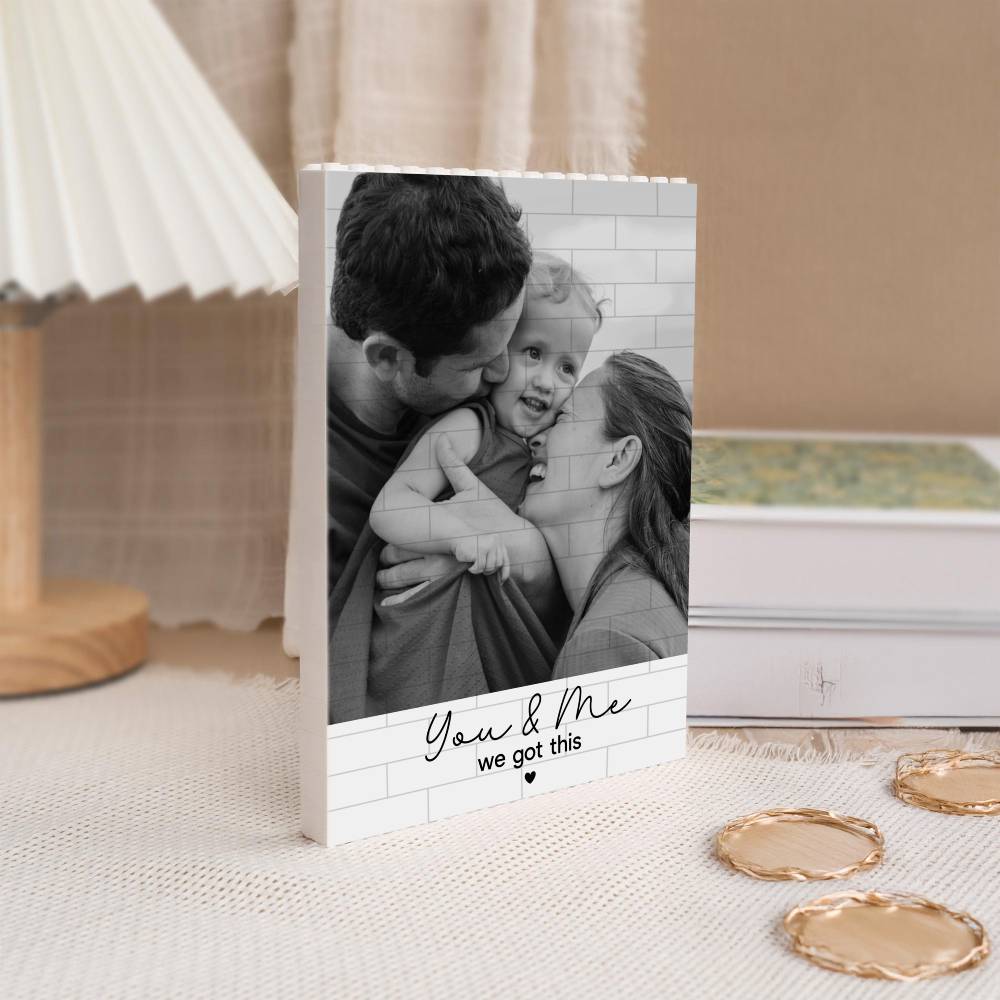 Personalized Photo Building Block Gift for Couple - Custom Love Puzzle HN590 - Building Blocks GradoCreations