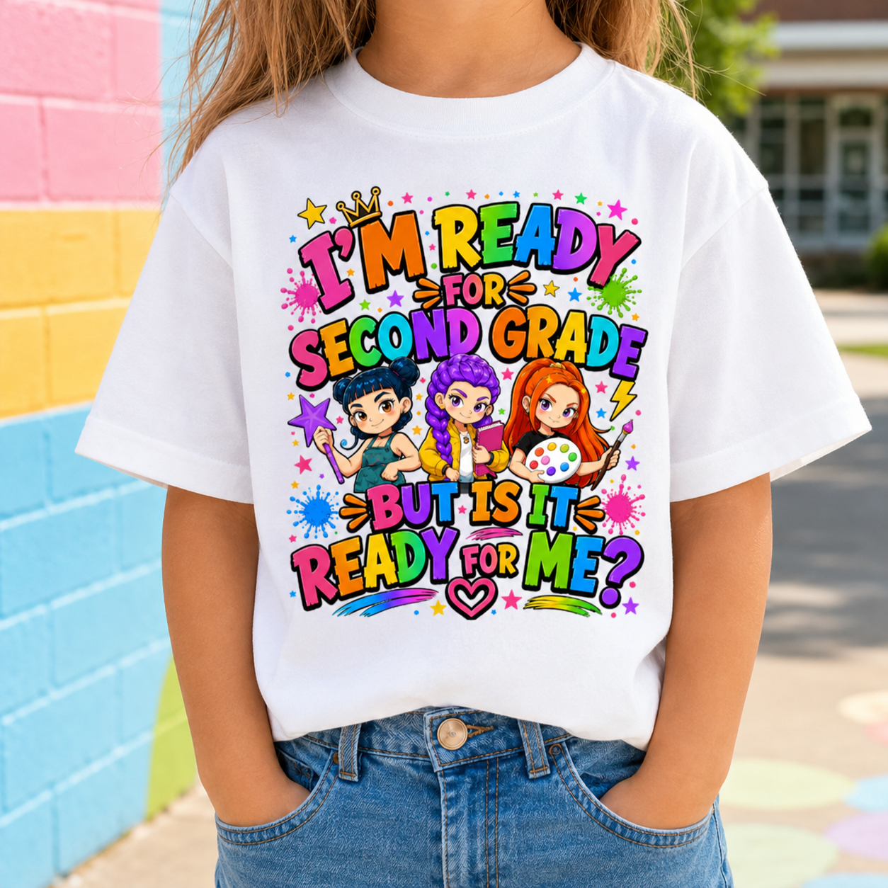 Personalized Kids Back to School Shirt Funny Gift for Kindergarten First Grade Cotton Apparel GradoCreations