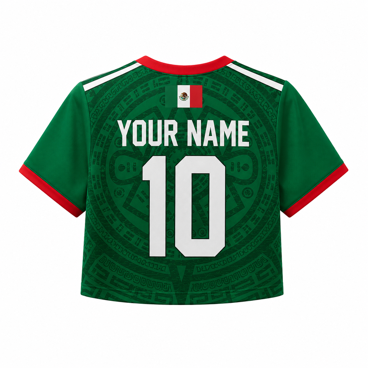 Personalized Mexico Soccer Jersey Crop Tee Gift for Fans