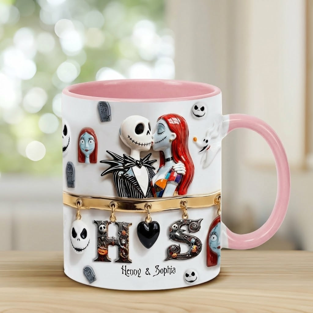 Personalized Spooky Accent Mug for Couples Halloween Gift