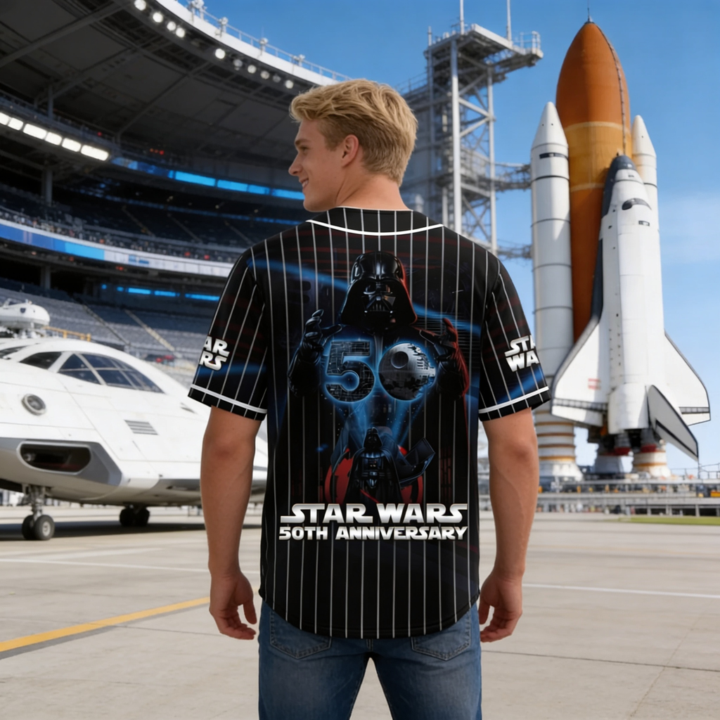 Personalized Star Wars 50th Anniversary Baseball Jersey Gift for Movie Fans