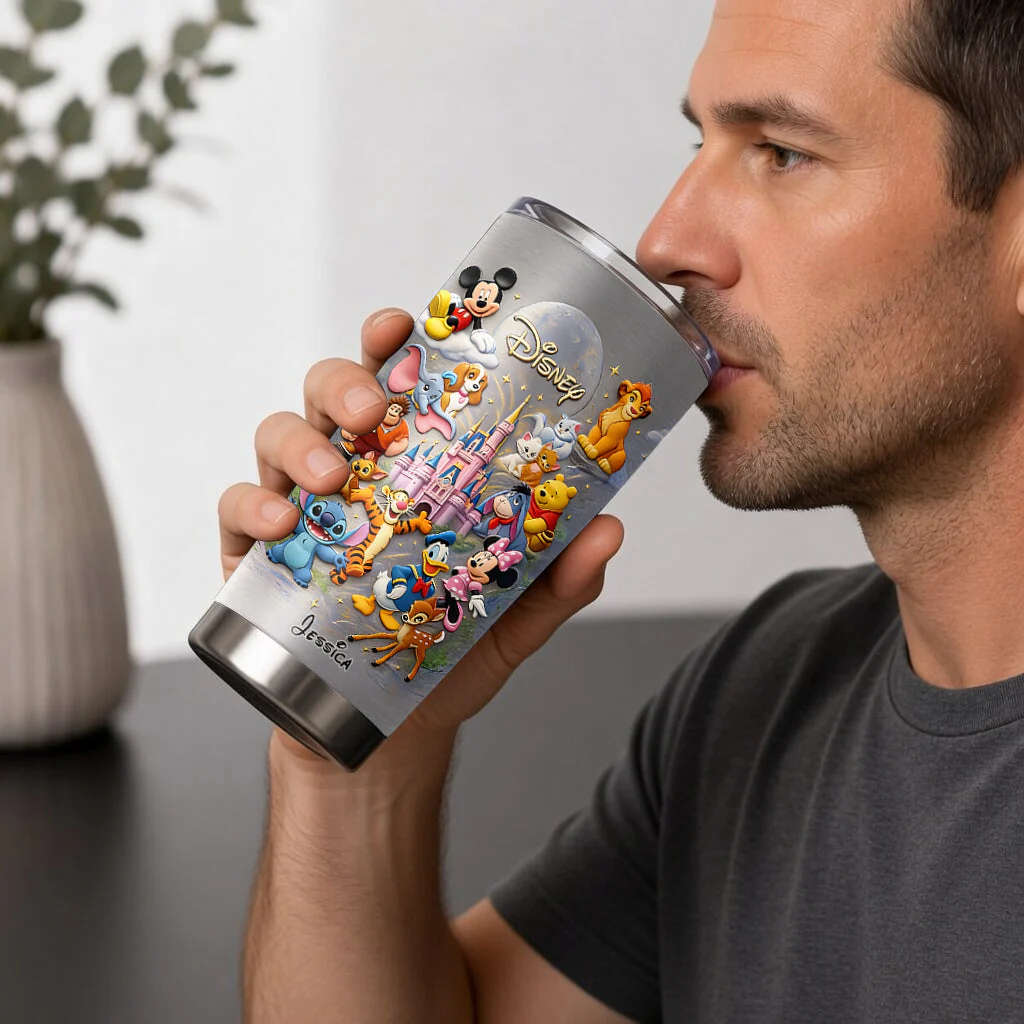 Personalized Disney Tumbler with Magic Mouse & Friends for Her Tumbler GradoCreations