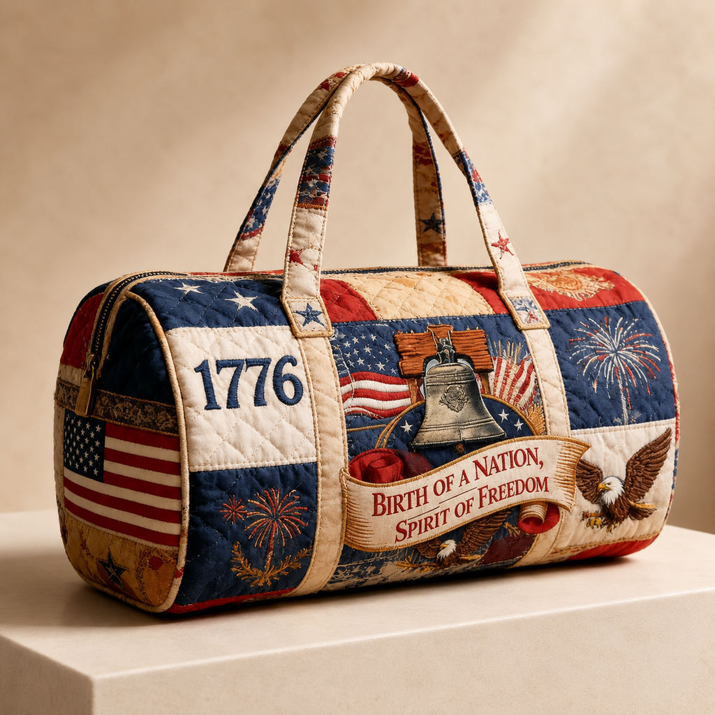 Patriotic Quilted Duffle Bag 250th Anniversary Gift for Patriots