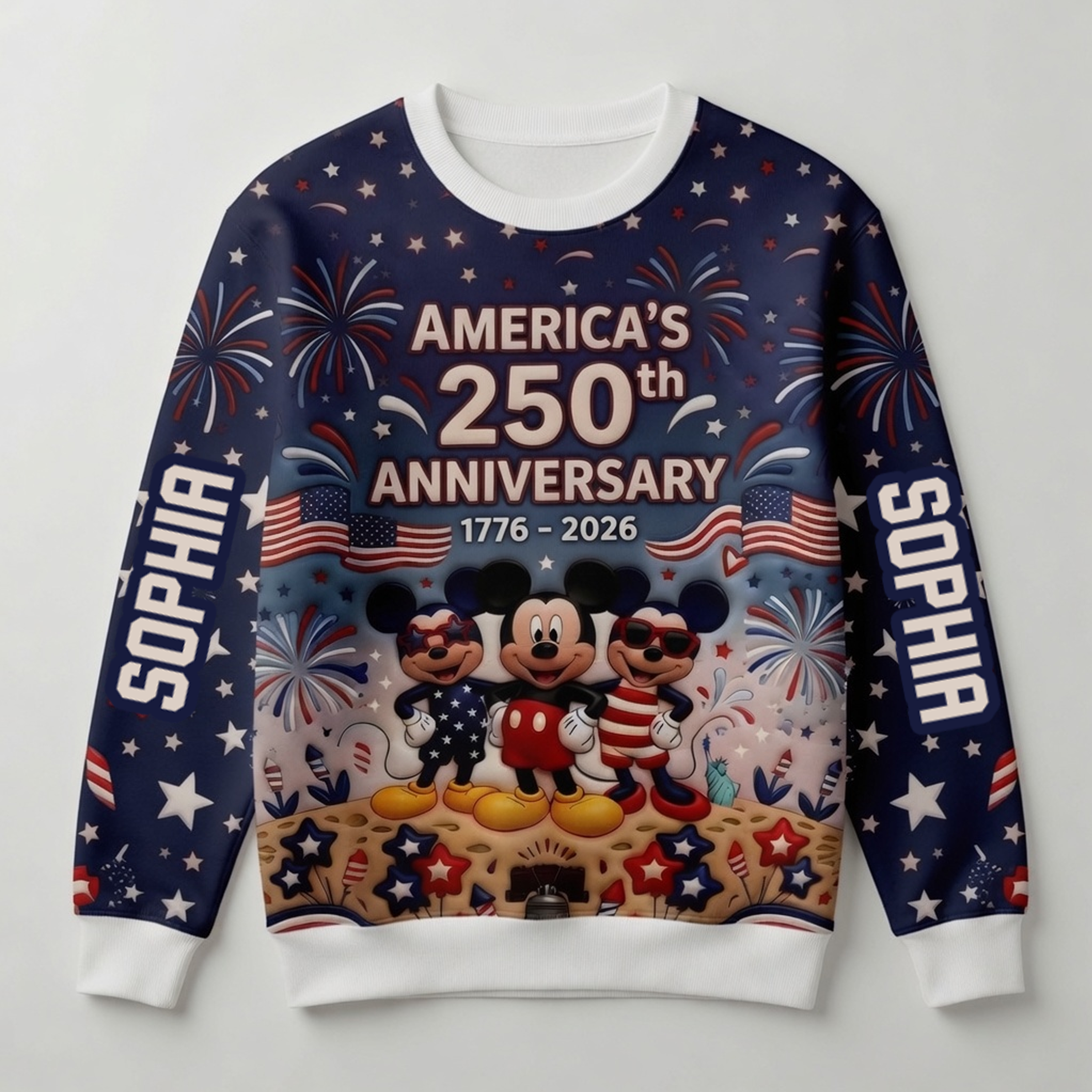 Personalized All Over Print Shirt 250th America Anniversary Gift for Fans
