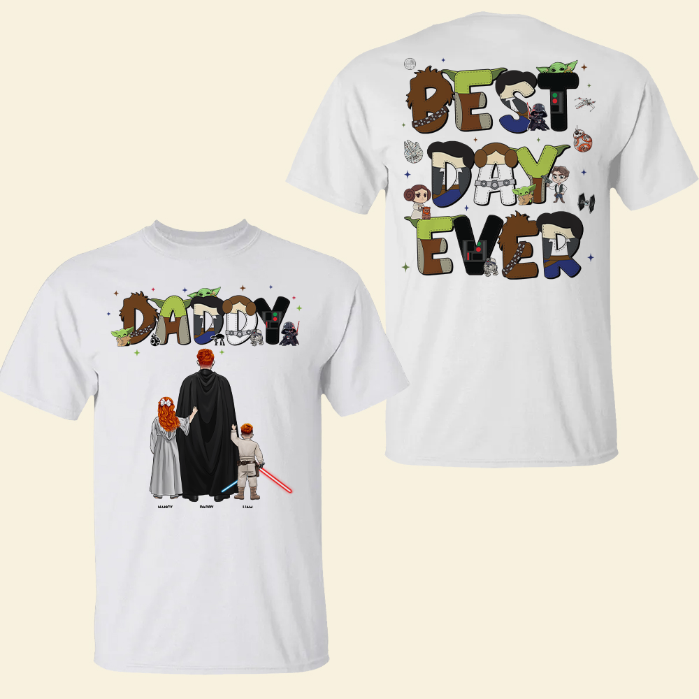 Personalized Galaxy Dad Shirt Custom Family Design Gift for Dad