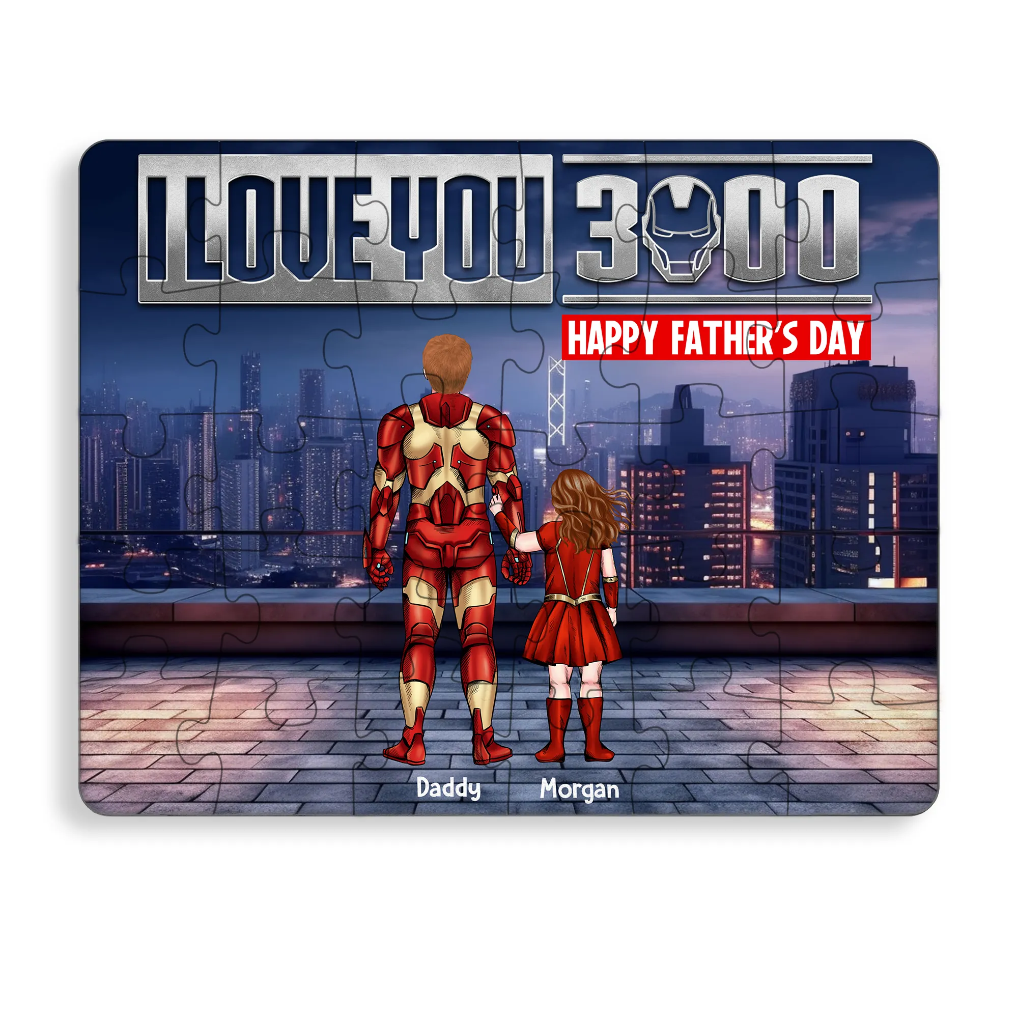 Personalized I Love You 3000 Puzzle Gift for Dad | Father's Day