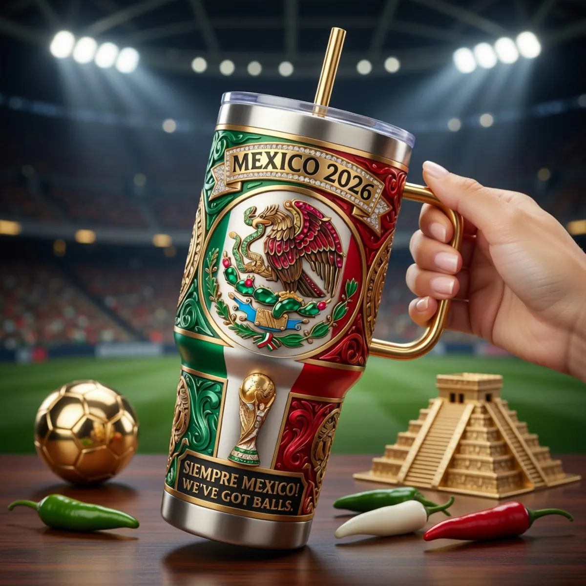 Personalized Tumbler for Football Lovers | Siempre Mexico Gift