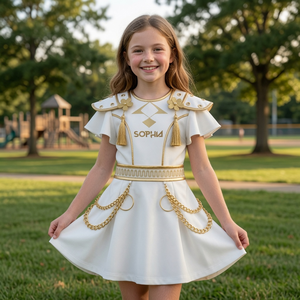 Personalized Fantasy Girl Dress Custom Name Gift for Daughter Kid Dress GradoCreations
