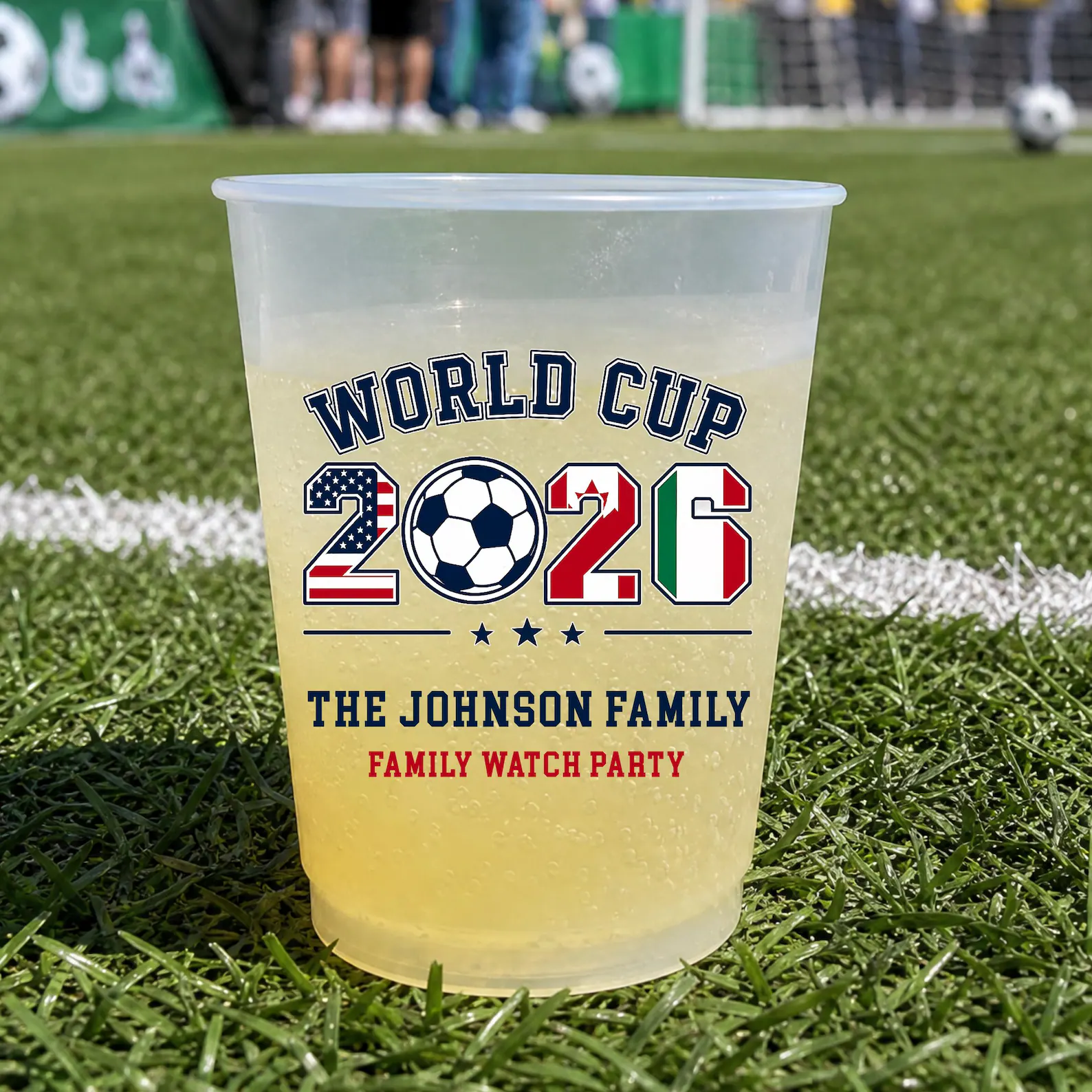 Personalized Frosted Cup for World Cup 2026 Family Watch Party