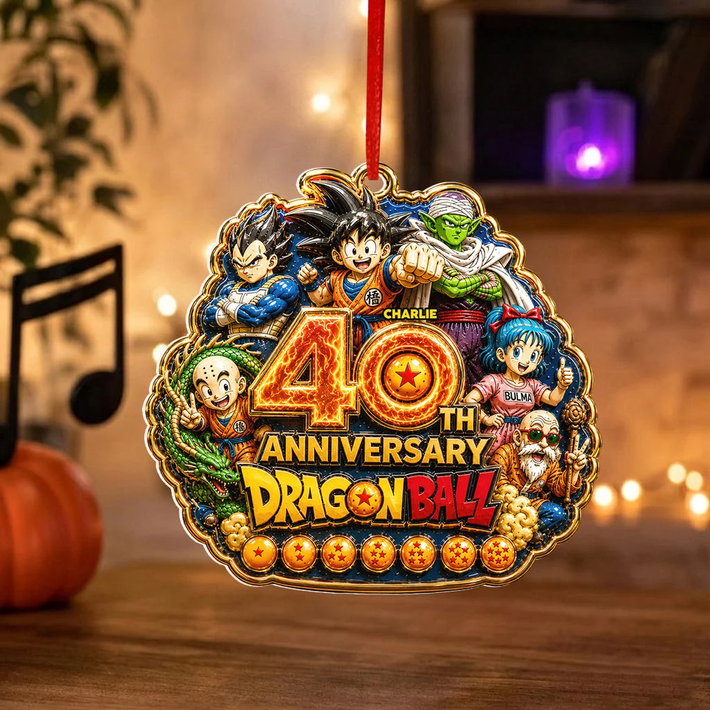 Personalized Acrylic Ornament 40th Anniversary Dragon Ball Gift Ornament GradoCreations