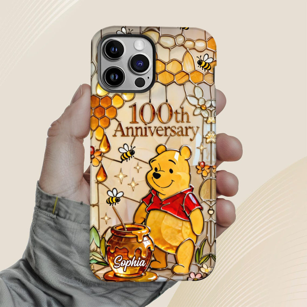 Personalized 100th Anniversary Winnie the Pooh Phone Case Gift for Fans