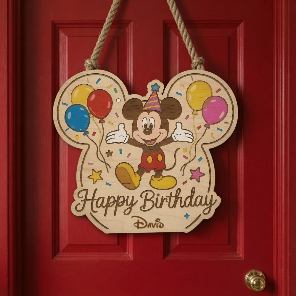 Personalized Frosted Birthday Cup with Mickey Mouse Design - 12oz/16oz Gift for Kids Frosted Cups GradoCreations