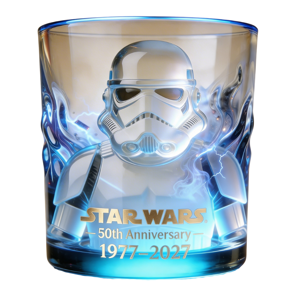 Personalized Whiskey Glass 50th Anniversary Star Wars Gift for Movie Fans